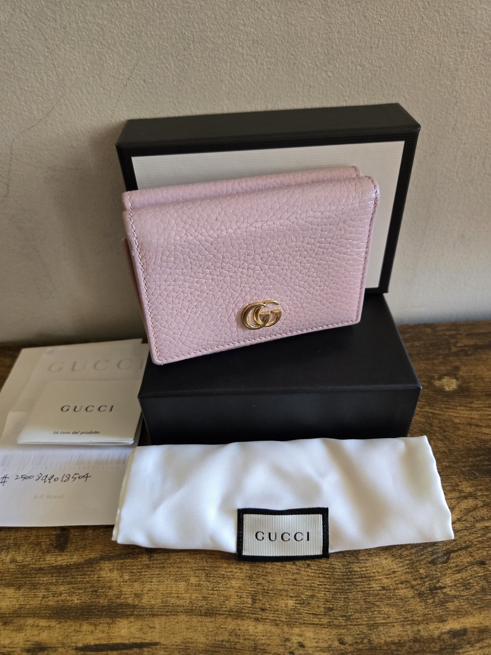 Gucci Pink Leather Small Wallet with Gold Hardware - Picture 9 of 9